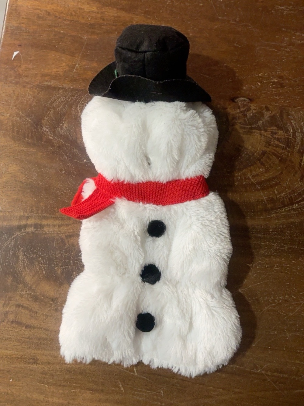 Snowman Pet Costume With Top Hat Size S/M